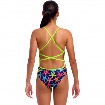 Дитячій купальник Funkita Girl's Strapped In One Piece Starry Night (FKS034G72218) розмір 8 (8-9 років) з зірочками