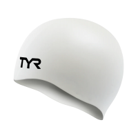 Шапочка для плавання TYR Adult Silicone Wrinkle-Free Swim Cap (LCS-100) біла