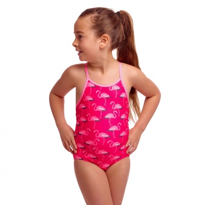 Дитячий купальник для плавання Funkita Toddler Girl's Printed One Piece Flaming Go Gos (FKS022G72305) на 3 роки рожевий