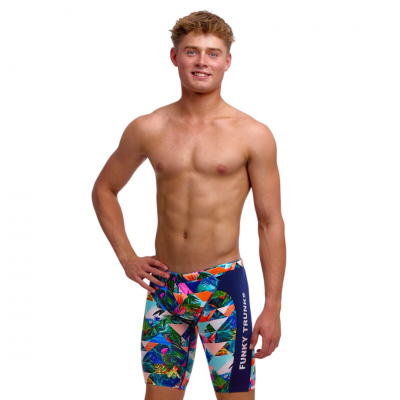 Дитячі плавки довгі джамери для плаванння Funky Trunks Boy's Training Jammers Palm Prism (FTS003B72297) розмір 26 (10-11 років) пальми
