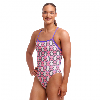 Жіночий купальник Funkita Ladies Tie Me Tight One Piece Pixi Pengi (FKS036L71933) розмір 16 рожевий