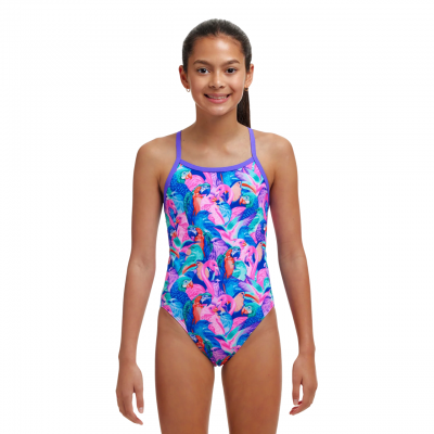 Дитячій купальник Funkita Girl's Single Strap One Piece Birds Gone Wild (FKS030G71881) розмір 14 рожевий