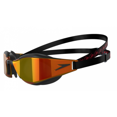 Окуляри для плавання змагальні Speedo Fastskin Hyper Elite Mirror (8-12818F977) чорні, золоті дзеркальні