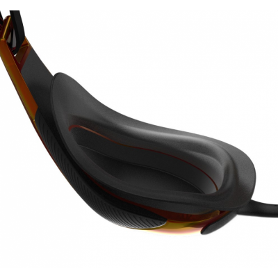 Окуляри для плавання змагальні Speedo Fastskin Hyper Elite Mirror (8-12818F977) чорні, золоті дзеркальні