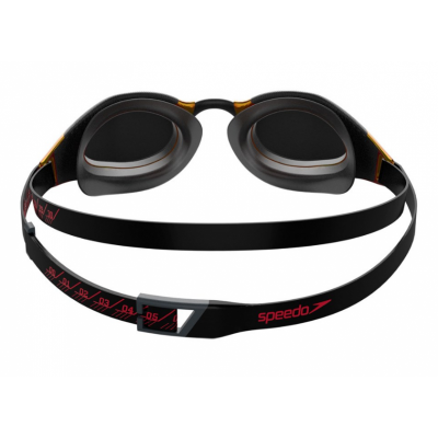 Окуляри для плавання змагальні Speedo Fastskin Hyper Elite Mirror (8-12818F977) чорні, золоті дзеркальні