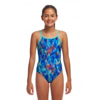 Дитячій купальник Funkita Girl's Diamond Back One Piece Paint Press (FKS033G72010) розмір 8 синій