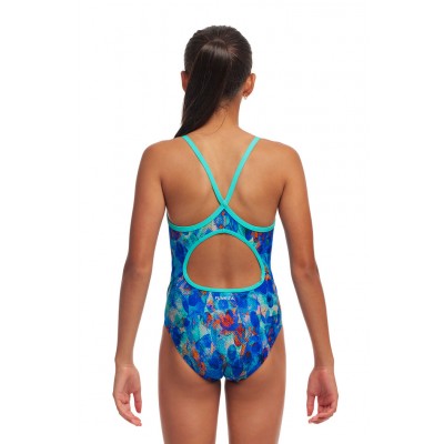 Дитячій купальник Funkita Girl's Diamond Back One Piece Paint Press (FKS033G72010) розмір 8 синій