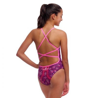 Дитячій купальник Funkita Girl's Strapped In One Piece Walk Together (FKS034G72063) розмір 8 фіолетовий