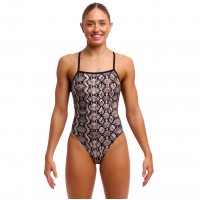 Жіночий купальник Funkita Ladies Tie Me Tight One Piece Rattle Racer (FKS036L72147) розмір 8 чорний