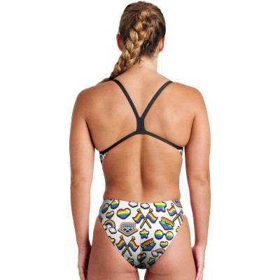 Женский спортивный купальник Arena W POM CHALLENGE BACK ONE PIECE (005462-169) размер 34