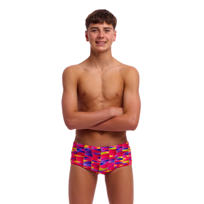 Дитячі плавки Funky Trunks Boy's Sidewinder Trunks Wriggle Walls (FTS015B72223) розмір 26 рожеві