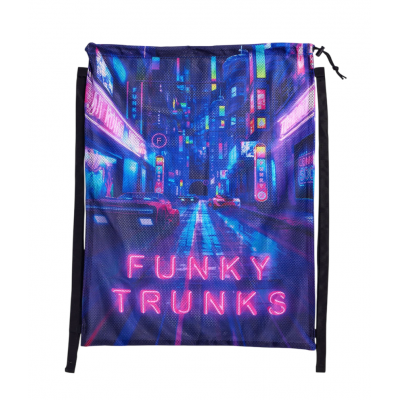 Сітка для інвентарю для плавання Funky Trunks Mesh Gear Bag Cyber City (FTG010A71995) 65см x 49см блакитна 25Л