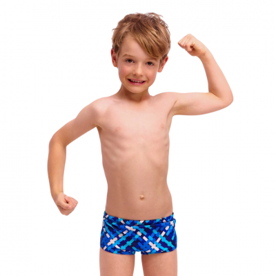 Дитячі плавки Funky Trunks Toddler Boy's Printed Trunks UnderOver (FTS002B72250) розмір (5 років) сині
