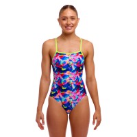 Жіночий купальник Funkita Ladies Single Strap One Piece Wet Wave (FKS030L72221) розмір 6 синій