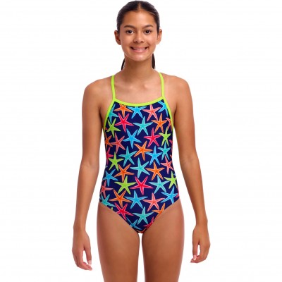 Дитячій купальник Funkita Girl's Strapped In One Piece Starry Night (FKS034G72218) розмір 10 (10-11 років) з зірочками