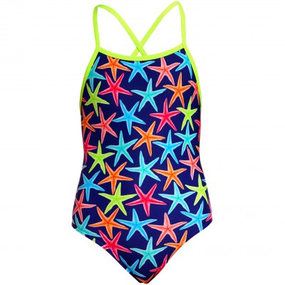 Дитячій купальник Funkita Girl's Strapped In One Piece Starry Night (FKS034G72218) розмір 10 (10-11 років) з зірочками