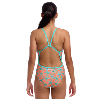Дитячій купальник для плавання Funkita Girl's Single Strap One Piece Stars Below (FKS030G72220) розмір 8 із зірочками