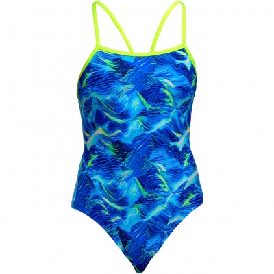Жіночий купальник Funkita Ladies Single Strap One Piece Storm Chaser (FKS030L72307) розмір 10 синій Жіночий купальник Funkita Ladies Single Strap One Piece Storm Chaser (FKS030L72307) розмір 10 синій