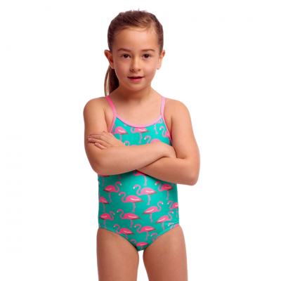Дитячий купальник для плавання Funkita Toddler Girl's Printed One Piece Go Flamingo! (FKS022G00547) на 7 років з фламінго