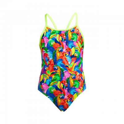 Дитячій купальник Funkita Girl's Diamond Back One Piece Bright Birds (FKS033G71879) розмір 12 салатовий