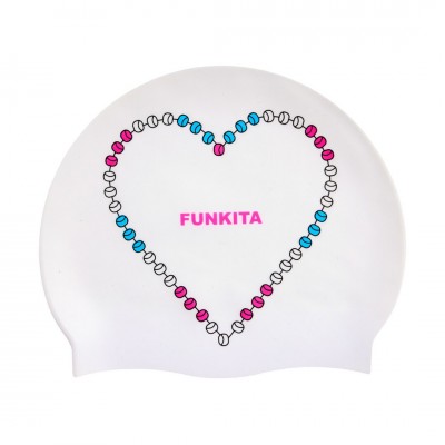 Шапочка для плавання Funkita Silicone Swimming Cap Heart Rope (FS990048000) біла