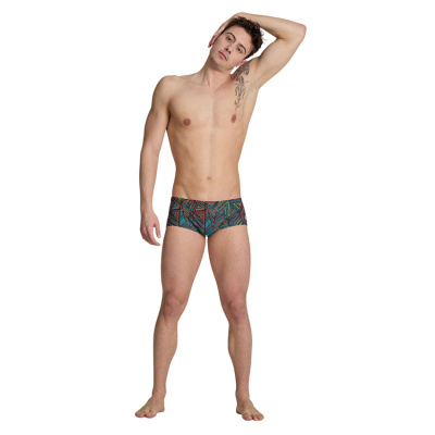 Чоловічі плавки для плавання ARENA OVERVIEW SWIM LOW WAIST SHORT (006668-550) розмір 90 чорні