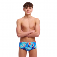 Дитячі плавки Funky Trunks Boy's Sidewinder Trunks Lotsa Leaves (FTS015B72080) розмір 26 блакитні