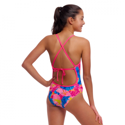 Дитячій купальник Funkita Girl's Tie Me Tight One Piece Just Jungle (FKS036G72081) розмір 12 рожевий