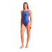 Женский купальник Arena SPIDER WEB SWIMSUIT V BACK (007988-890) синий, размер 44