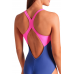 Женский купальник Arena SPIDER WEB SWIMSUIT V BACK (007988-890) синий, размер 44
