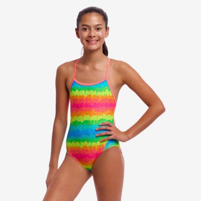 Дитячій купальник Funkita Girl's Twisted One Piece Melting Mayhem (FKS038G72154) розмір 14 рожево-голубий Дитячій купальник Funkita Girl's Twisted One Piece Melting Mayhem (FKS038G72154) розмір 14 рожево-голубий