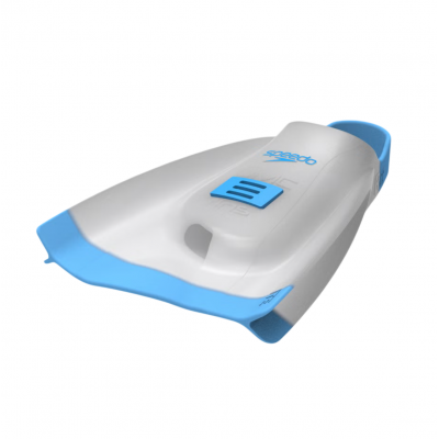 Ласти для плавання короткі із відкритою п'ятою Speedo DMC Elite FIN (8-00536201653) біло-блакитні розмір 38 (M-S)
