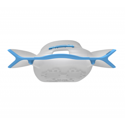 Ласти для плавання короткі із відкритою п'ятою Speedo DMC Elite FIN (8-00536201653) біло-блакитні розмір 38 (M-S)