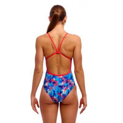 Жіночий купальник Funkita Ladies Single Strap One Piece Messy Messy Messy (FKS030L72252) розмір 8 синій