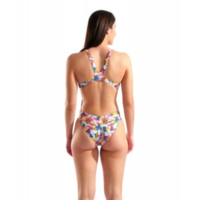 Жіночий спортивний купальник для плавання Arena Women's Desert Swimsuit Swim Tech Back (010213-101) білий розмір 38