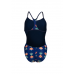 Женский купальник для плавания Arena desert vibes swimsuit booster navy (006638-750) размер 32 синий