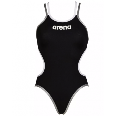 Жіночий купальник для плавання Arena ARENA ONE DOUBLE CROSS BACK (004732-550) чорний з сірим, розмі 44