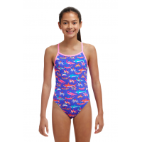 Дитячій купальник Funkita Girl's Single Strap One Piece Doggie Paddle (FKS030G71892) розмір 12 рожевий