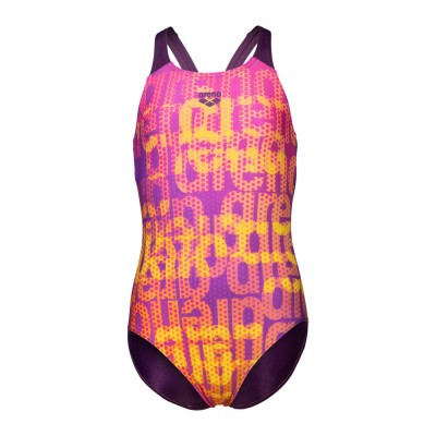Дитячій купальник Arena MULTI COLOURS SWIMSUIT V BACK (009007-909) фіолетовий розмір 12-13 років