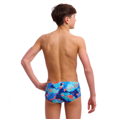 Дитячі плавки Funky Trunks Boy's Sidewinder Trunks Lotsa Leaves (FTS015B72080) розмір 28 блакитні