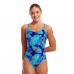 Жіночий купальник Funkita Ladies Diamond Back One Piece Lotsa Leaves (FKS033L72080) розмір 12 блакитний