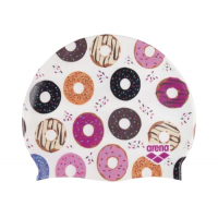 Шапочка для плавання Arena HD CAP (005572-236) біла з пончиками Шапочка для плавання Arena HD CAP (005572-236) біла з пончиками