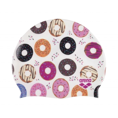 Шапочка для плавання Arena HD CAP (005572-236) біла з пончиками Шапочка для плавання Arena HD CAP (005572-236) біла з пончиками