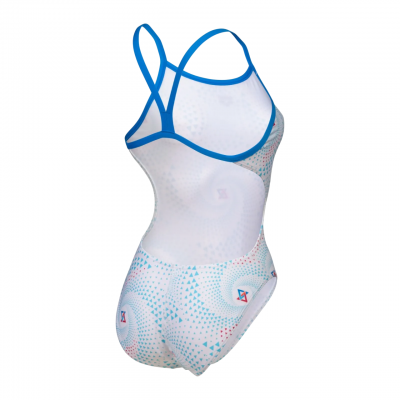 Жіночий купальник Arena AIRBRUSH SWIMSUIT CHALLENGE BACK (008598-810) розмір 38 білий
