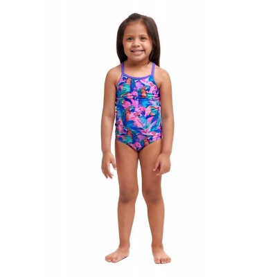Дитячий купальник для плавання Funkita Toddler Girl's Printed One Piece Birds Gone Wild (FKS022G7188105) на 5 років блакитний