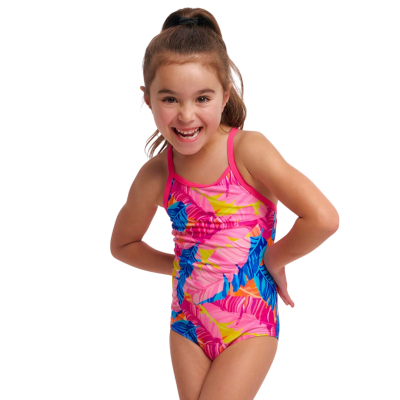 Дитячий купальник для плавання Funkita Toddler Girl's Printed One Piece Just Jungle (FKS022G72081) на 4 років синій