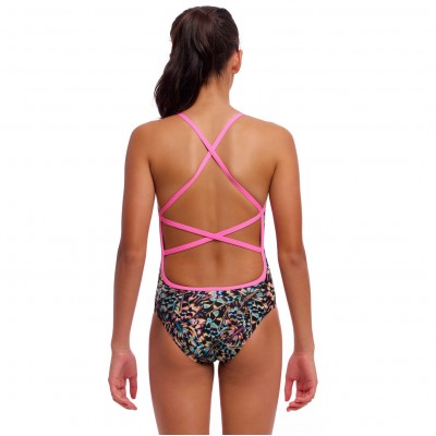 Дитячій купальник Funkita Girl's Strapped In One Piece Copper Cluster (FKS034G72149) розмір 14 рожевий