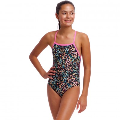 Дитячій купальник Funkita Girl's Strapped In One Piece Copper Cluster (FKS034G72149) розмір 14 рожевий