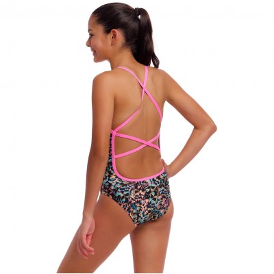 Дитячій купальник Funkita Girl's Strapped In One Piece Copper Cluster (FKS034G72149) розмір 14 рожевий