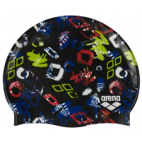 Шапочка для плавання дитяча Arena PRINT JR (94171-245) 6-12 років чорна Шапочка для плавання дитяча Arena PRINT JR (94171-245) 6-12 років чорна